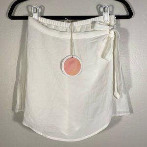 NWT SMYM White Chiffon Wrap SKORT Tie XS